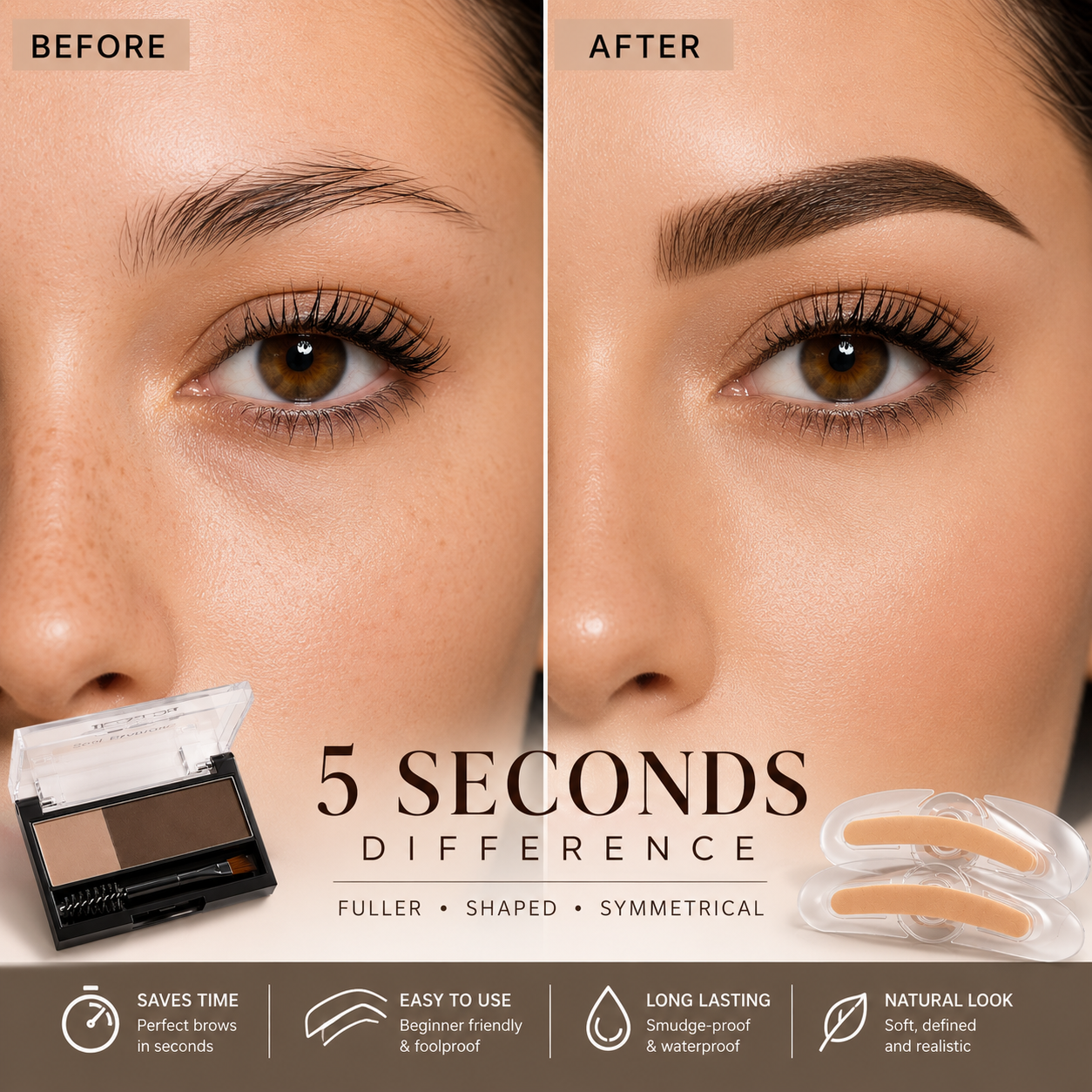 StampBrow Eyebrow Stamp Kit Fuller Natural Brows In Seconds