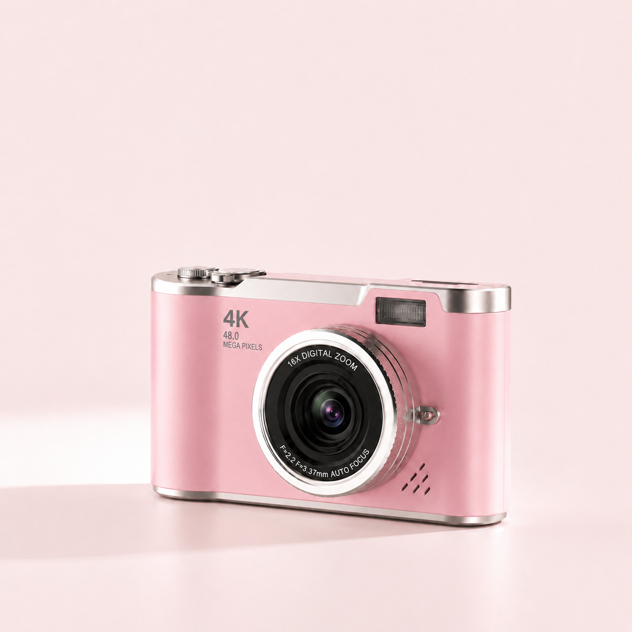 Serolira Compact 4K Camera with Flip Screen, 16X Zoom & Memory Card for Photography & Vlogging
